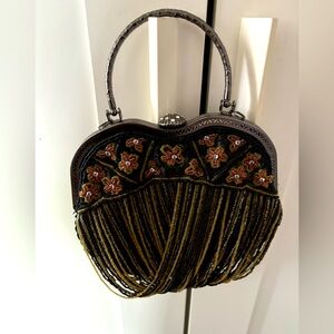 Stunning Floral Micro Beaded Evening Bag